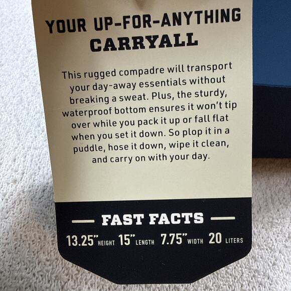 Yeti Camino 20 Carryall Big Wave Blue New With Tags! - Picture 8 of 8